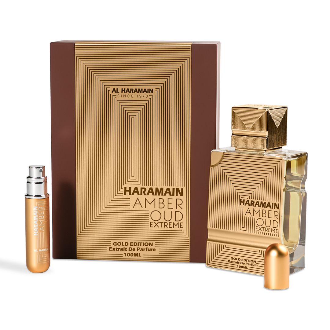 Al Haramain Amber Oud Gold Edition Extreme Unisex Extrait De Parfum 100ml+ Refillable Atomizer