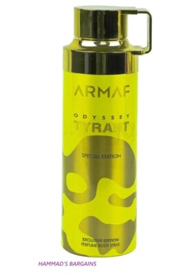 ARMAF ODYSSEY TYRANT PERFUME BODY SPRAY 6.8 OZ / 200 ML FOR MEN NEW (UN BOX)
