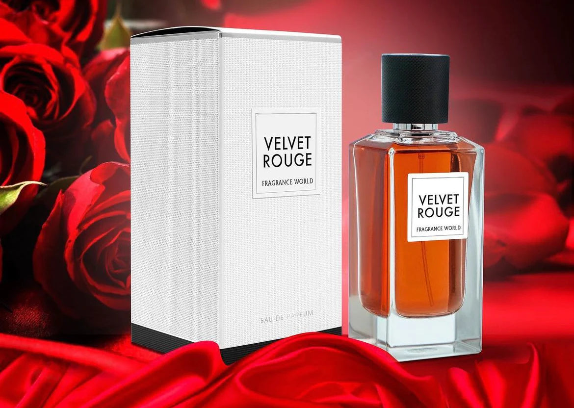 Fragrance World Velvet Rouge 100 ml Eau De Parfum Woody scent