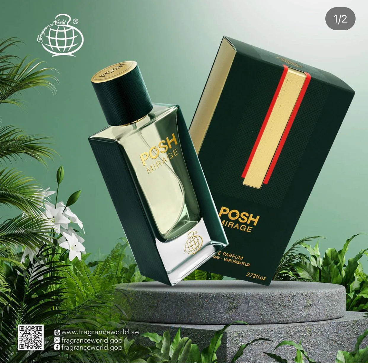 Fragrance World Posh Mirage 80 ml Eau De Parfum Woody scent