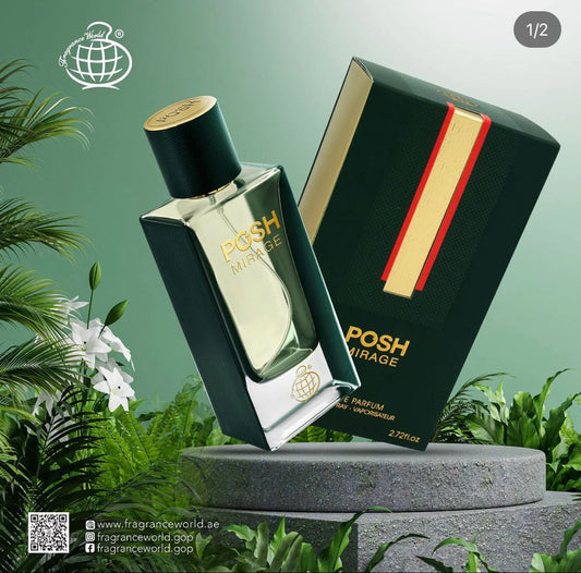 Fragrance World Posh Mirage 80 ml Eau De Parfum Woody scent