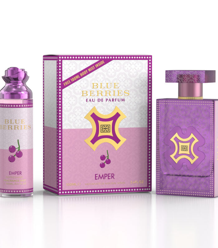 Emper Blue Berries 100ml Eau De Parfum + Free 100ml Body Mist Inside
