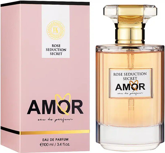 Fragrance World Rose Seduction Secret Amor 100 ml Eau De Parfum Floral Woody scent